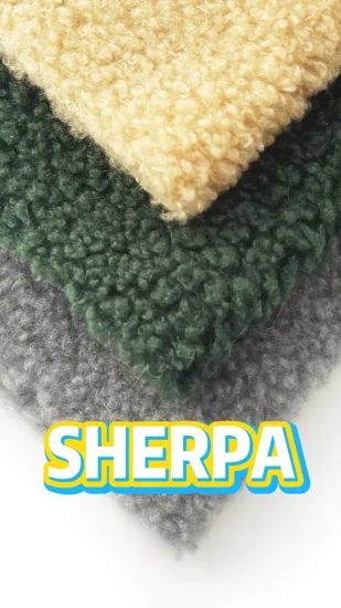 Tessuto in pile Sherpa lavorato a maglia in poliestere Kingcason per fodera in tessuto e soprabito in velluto Shu per indumenti